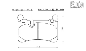 ENDLESS EIP190MX72 Rear brake pads MERCEDES-Benz AMG W204 C63/W212 E63/R230 SL63