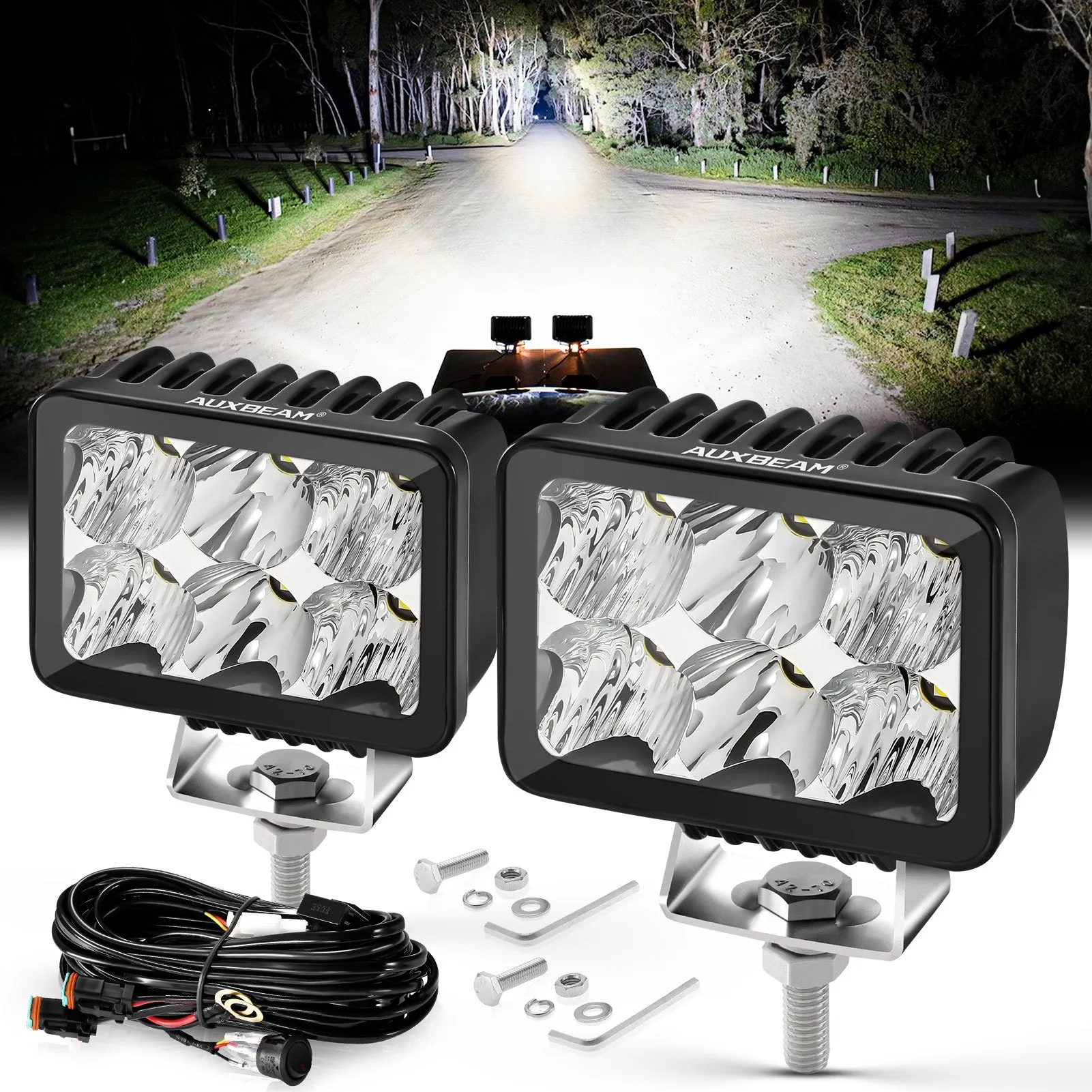 3 Inch 60W 7200LM Combo Beam LED Driving Lights Off Road Lights