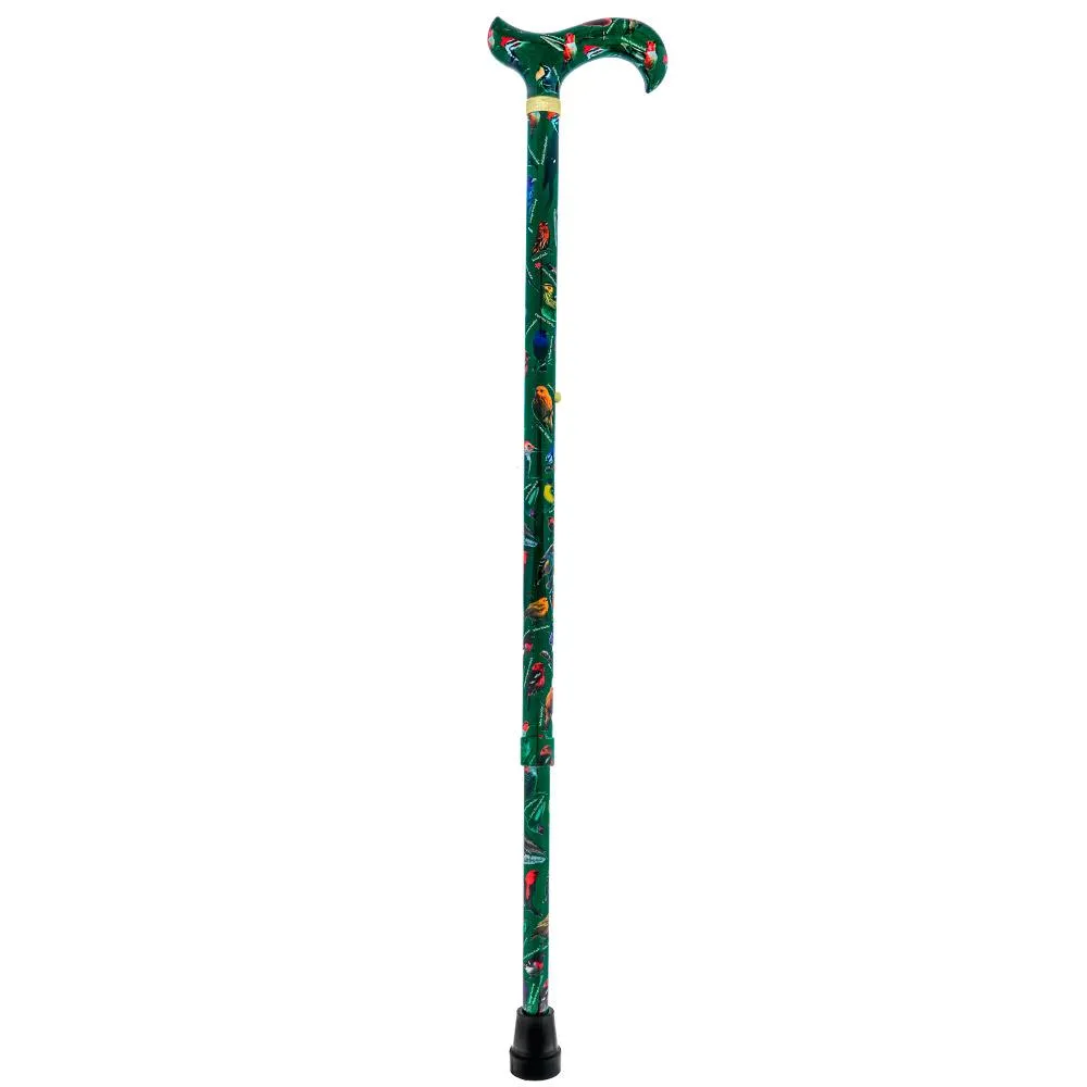 American Songbird Designer Adjustable Derby Walking Cane with Engraved Collar w/ SafeTbase