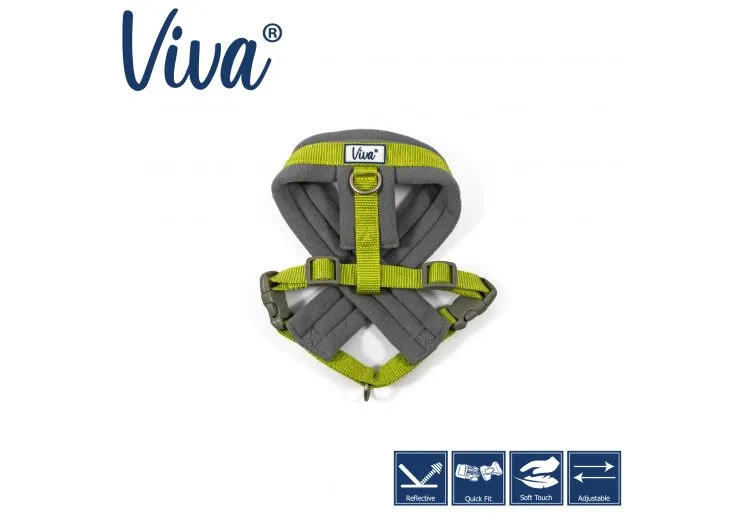 Ancol - Viva Nylon Padded Harness - Black - Small (36-42cm)