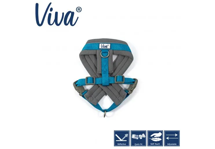 Ancol - Viva Nylon Padded Harness - Black - Small (36-42cm)