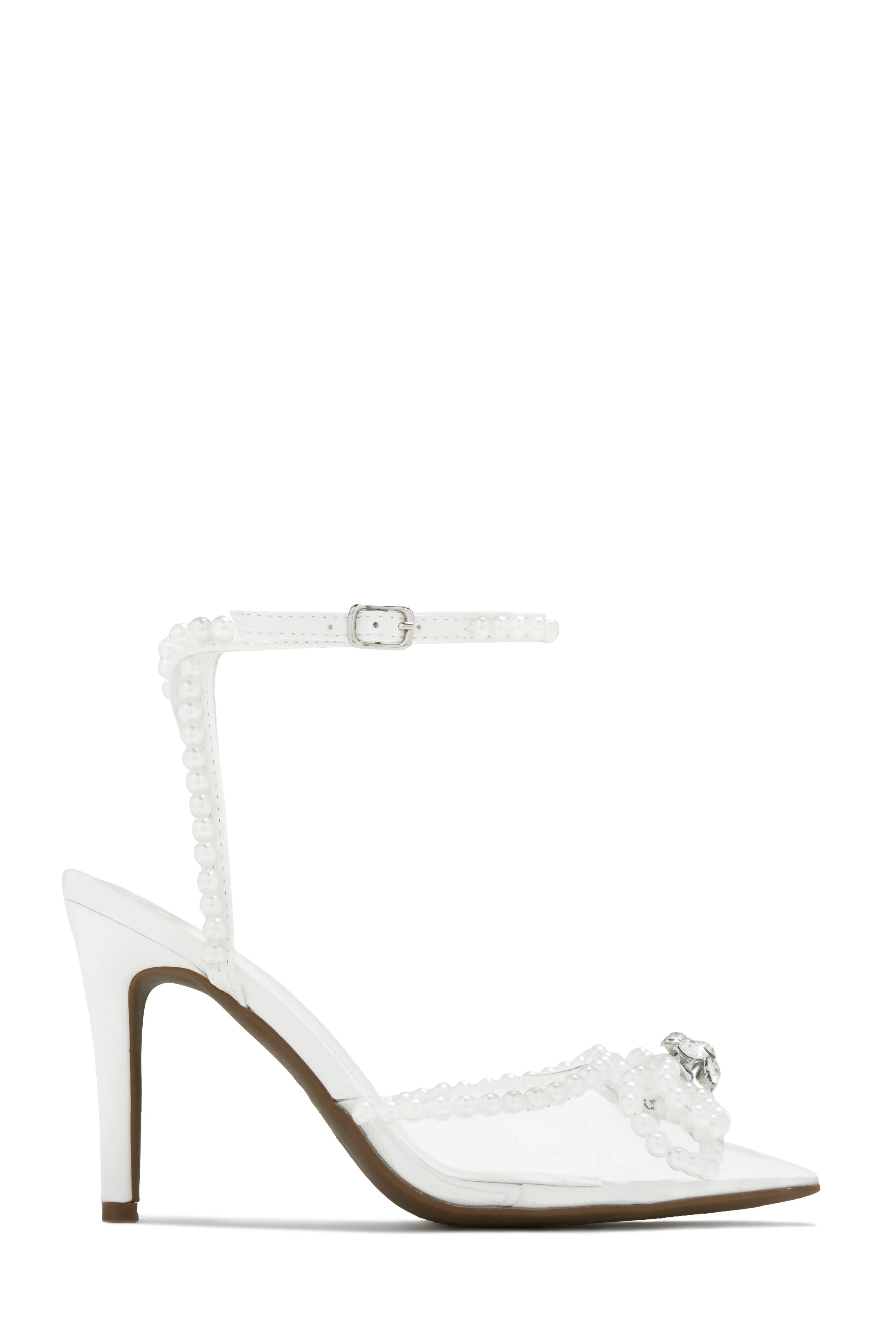 Catheryn Faux Pearl Heels - White