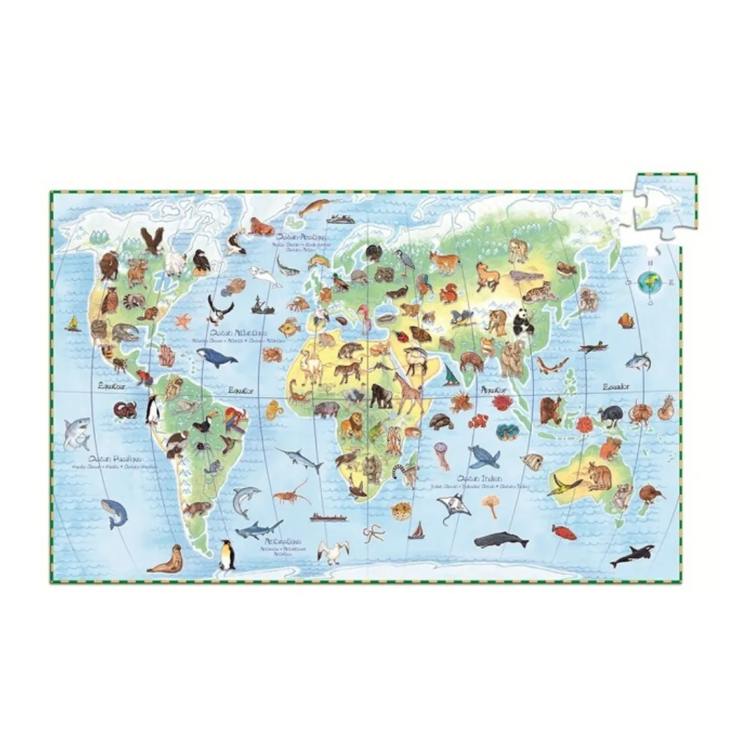 Djeco Observation World Animals 100pc Puzzle