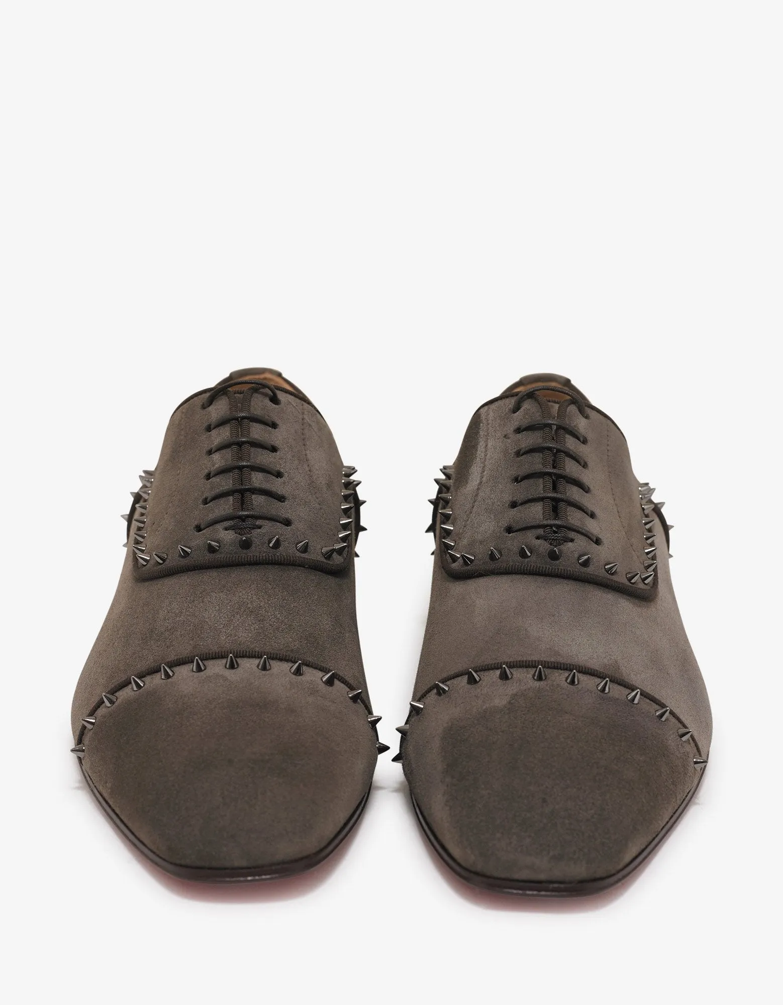 Eton Castor Grey Suede Leather Oxford Shoes -