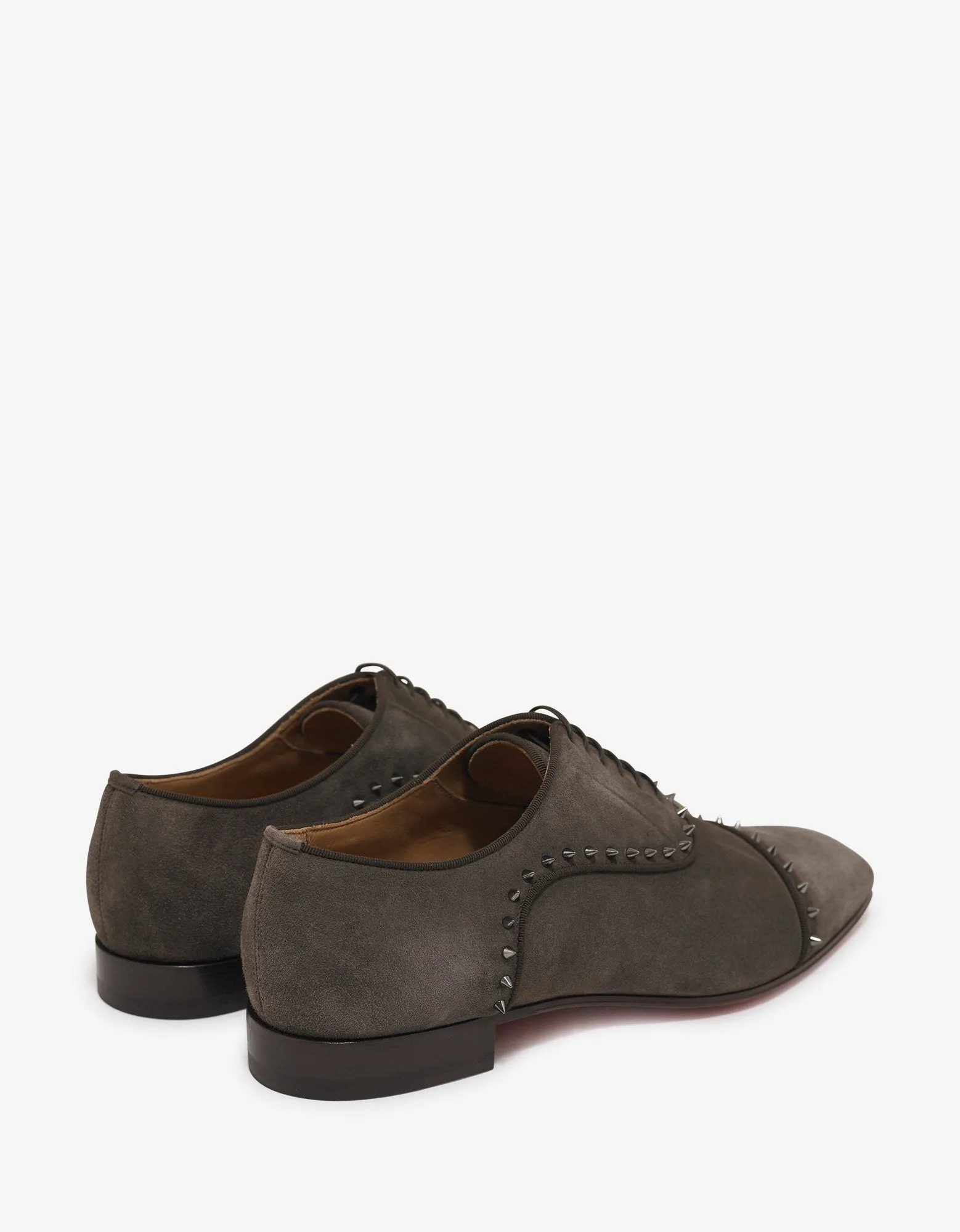 Eton Castor Grey Suede Leather Oxford Shoes -