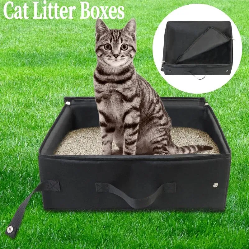 Foldable Portable Oxford Cat Litter Box