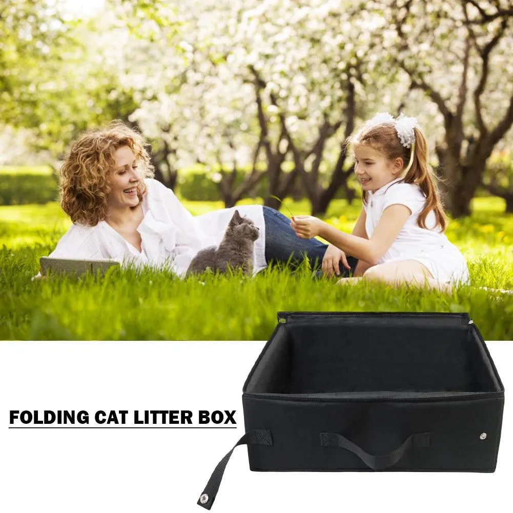 Foldable Portable Oxford Cat Litter Box