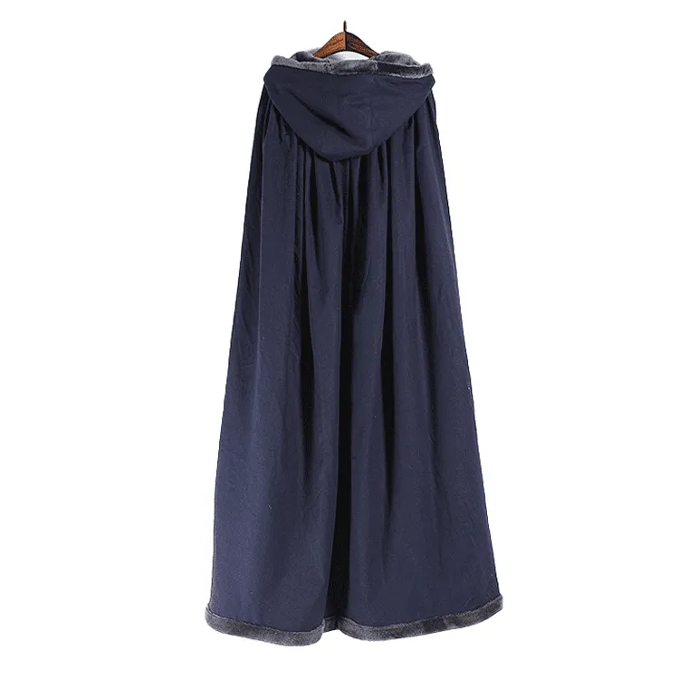 Hooded Cloak with Straps for Winter