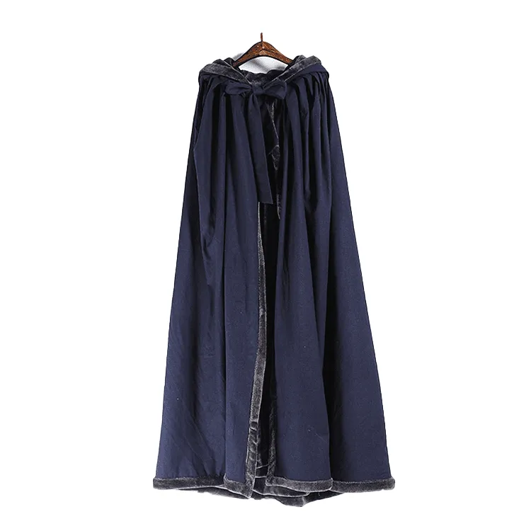 Hooded Cloak with Straps for Winter