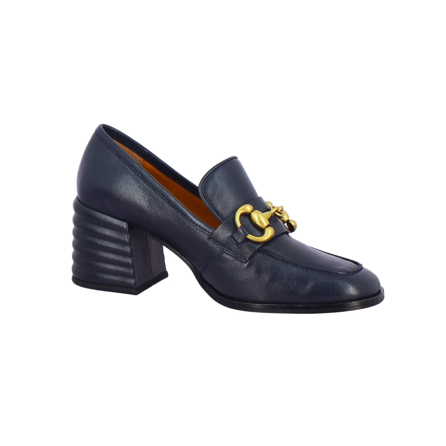 Saint Vera Navy Leather Handcrafted Shoes