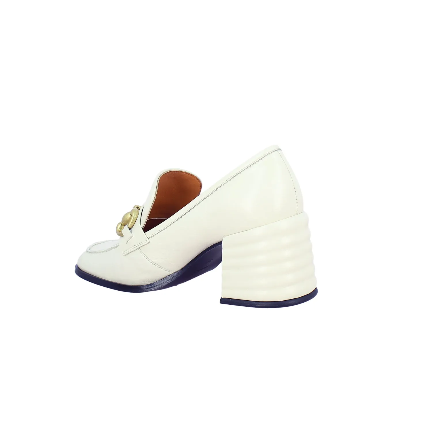 Saint Vera Off White Leather Handcrafted Shoes