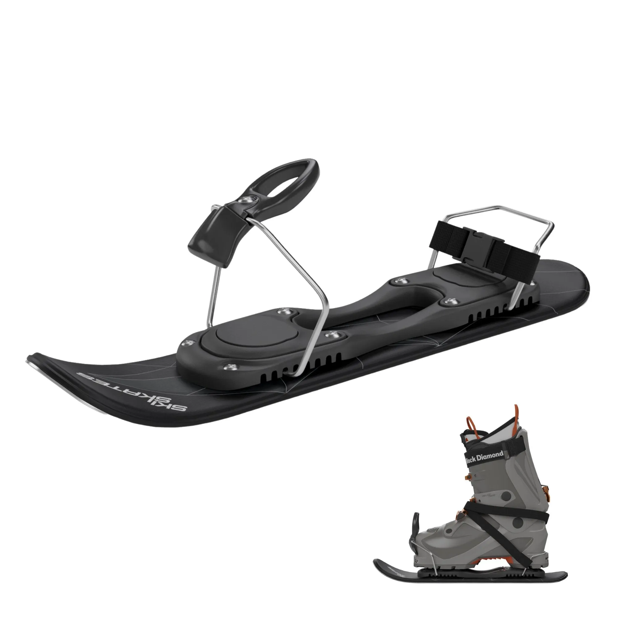 Skiskates by Snowfeet* | 44 CM | Skiblades Snowblades | Ski Boots Model | Free shipping