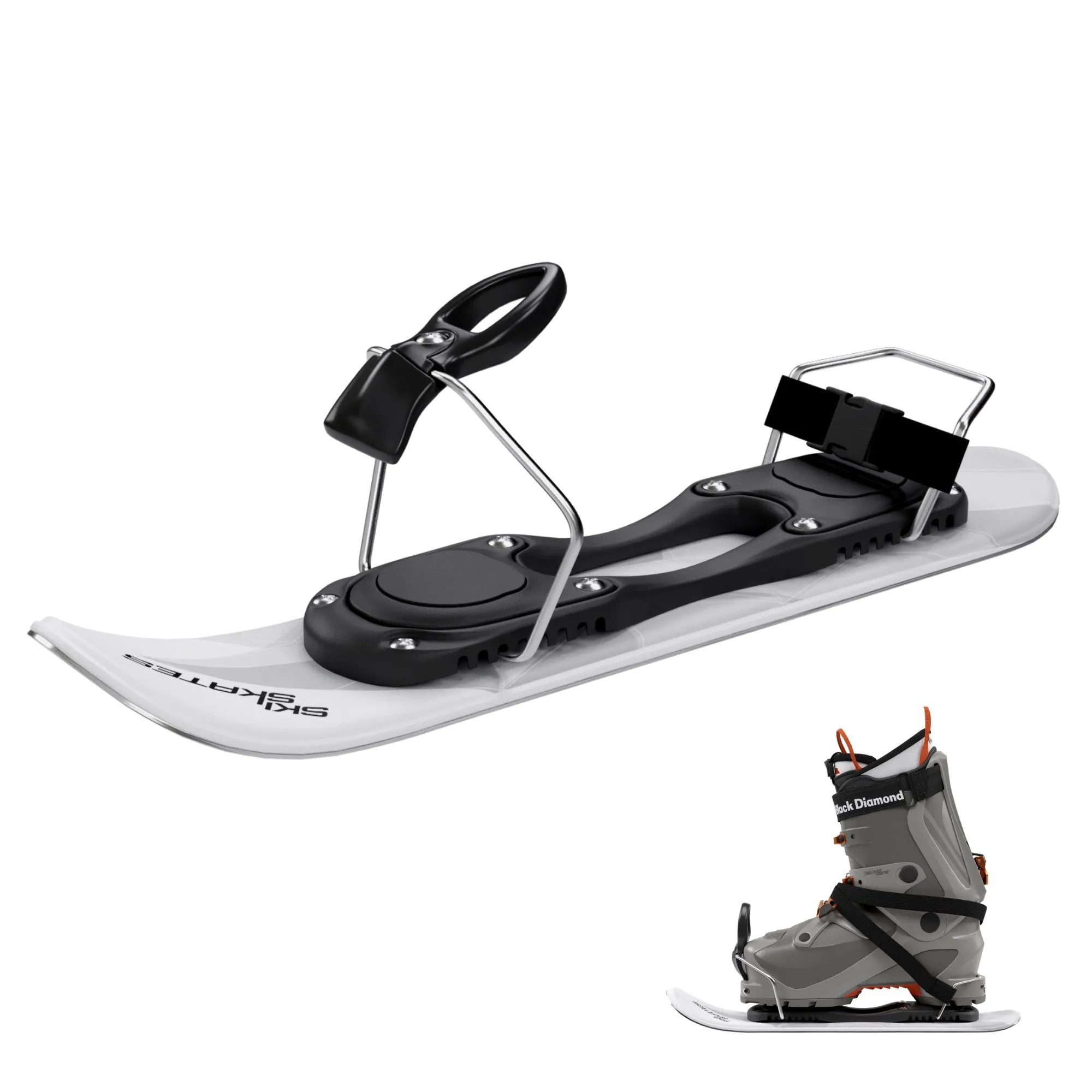 Skiskates by Snowfeet* | 44 CM | Skiblades Snowblades | Ski Boots Model | Free shipping