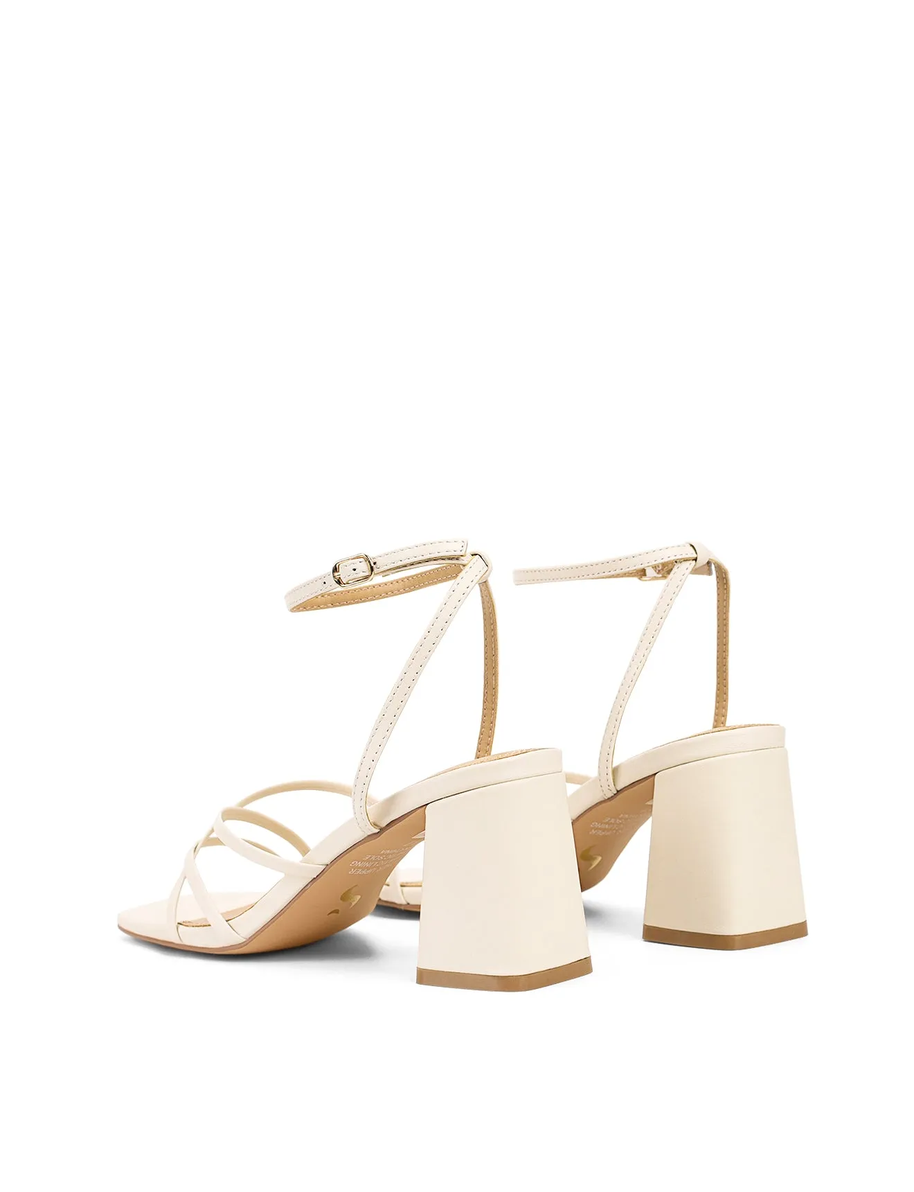 Straus Block Heel Sandals - Chalk Leather