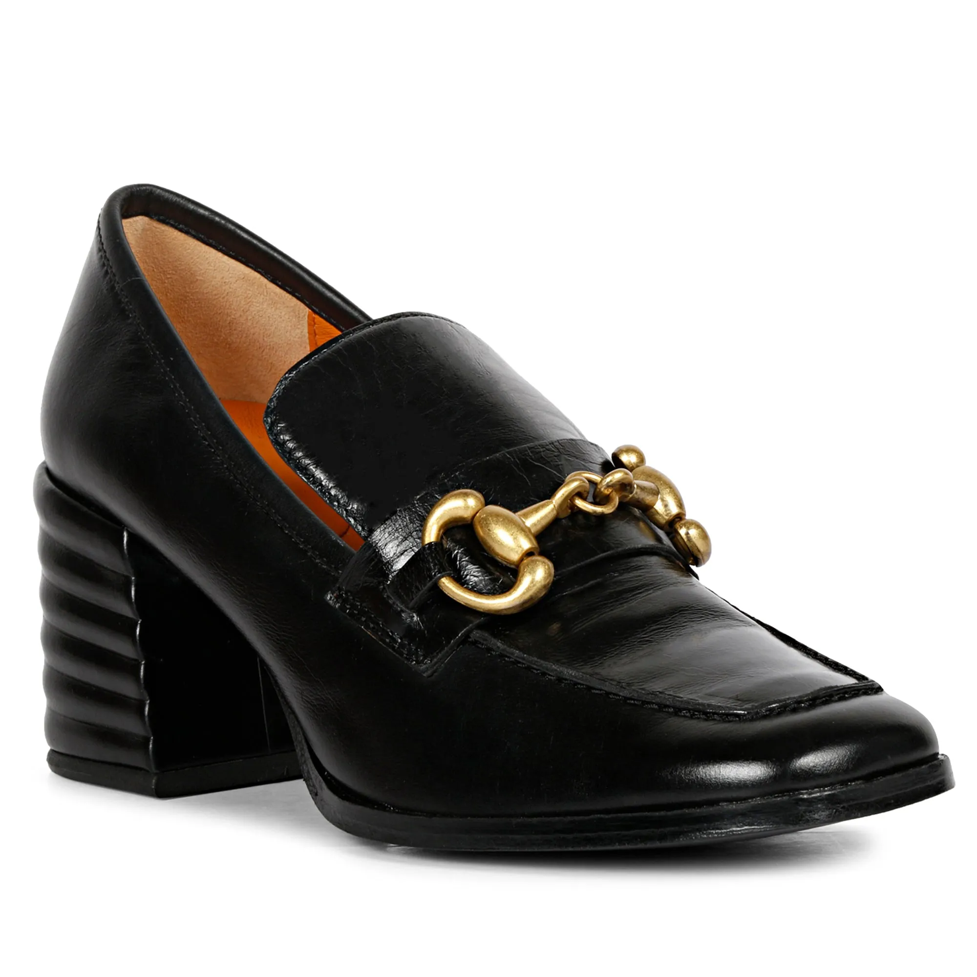 Valentina Black Leather Handcrafted Shoes